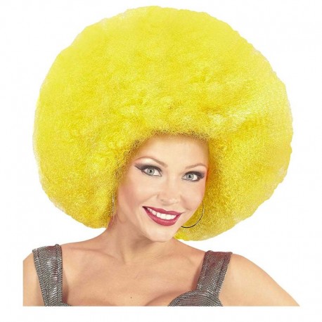 Peluca afro amarilla