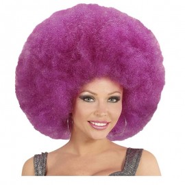 Peluca afro morada