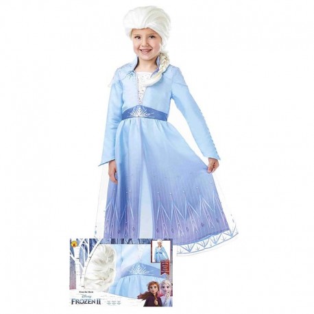 Disfraz de Elsa Frozen II™ con peluca 3-4 años