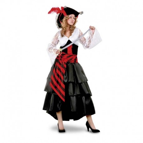 Disfraz de piratesa falda larga