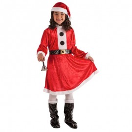Disfraz de mama noel terciopelo 3-5 años