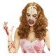 Careta de mujer zombie con pelo