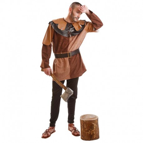 Disfraz de mesonero medieval marron