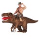 Disfraz montado en dinosaurio hinchable