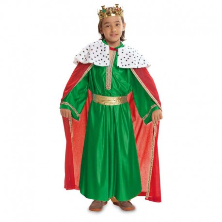 Disfraz de rey mago verde 7-9 años