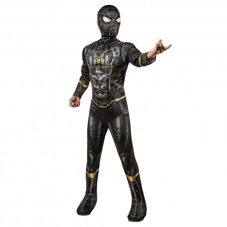 Disfraz de Spiderman™ Deluxe negro 8-10 años