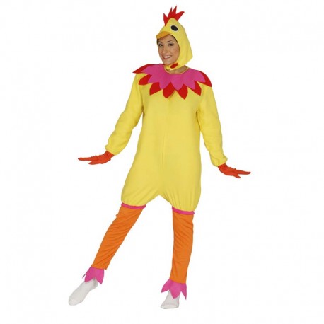Disfraz de gallina amarilla XL