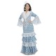 Disfraz de flamenca azul Talla S