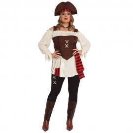 Disfraz de pirata chica con pantalón