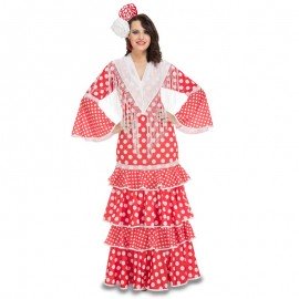 Disfraz de flamenca roja XL