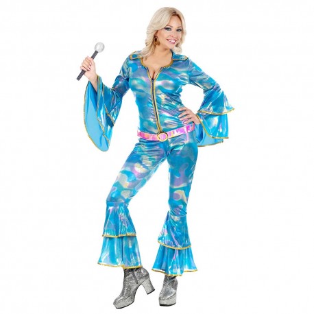 Disfraz de ABBA azul talla S