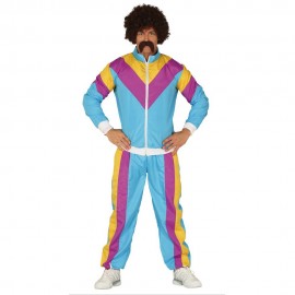 Disfraz chandal ochentero azul chico talla L