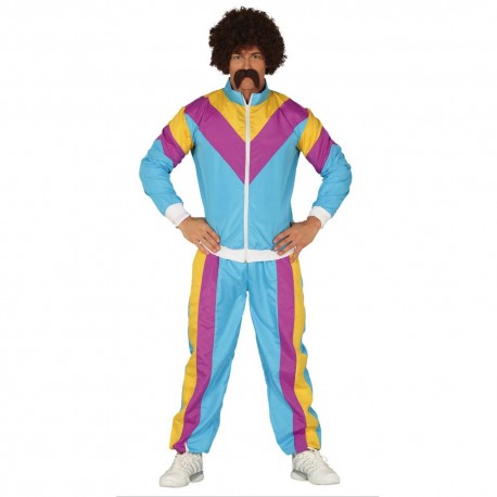 Disfraz chandal ochentero azul chico talla L