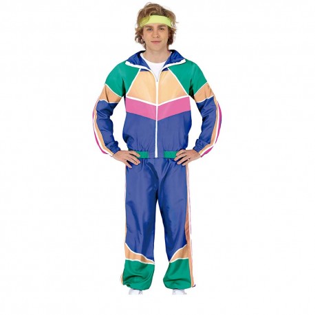 Disfraz chandal ochentero azulon chico talla XL