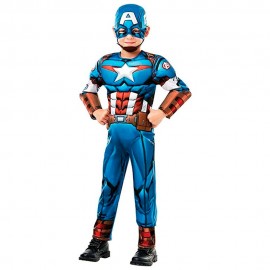 Disfraz de Capitan America™ musculoso 3-4 años