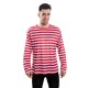 Camiseta de rayas blanca y rojas talla M/L