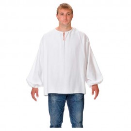 Camisa medieval de adulto blanca