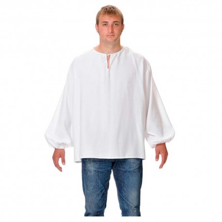 Camisa medieval de adulto blanca