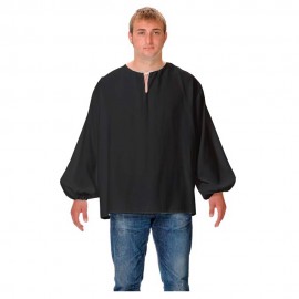 Camisa medieval de adulto negra