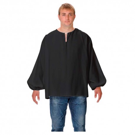 Camisa medieval de adulto negra