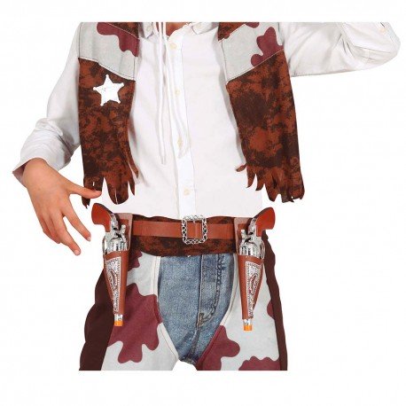 Cartuchera doble con dos pistolas