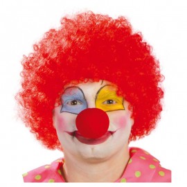 Peluca de payaso roja