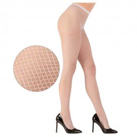 Pantys de rejilla blanco