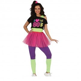 Disfraz de aerobic 80's chica talla M
