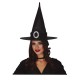 Gorro de bruja de terciopelo negro