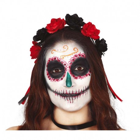 Diadema de Catrina con flores 