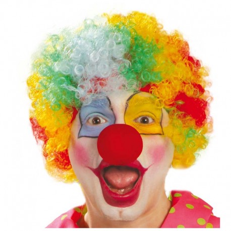 Peluca de payaso multicolor