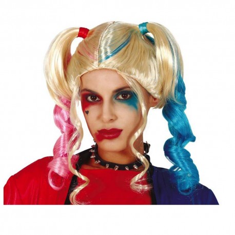 Peluca tipo Harley con coletas