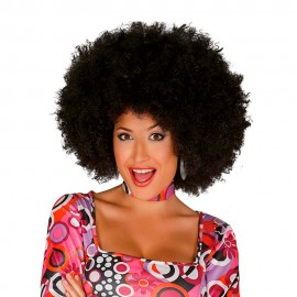 Peluca afro negra