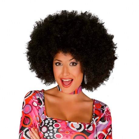 Peluca afro negra