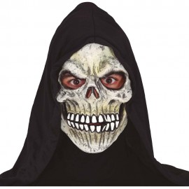 Mascara de esqueleto con capucha eco