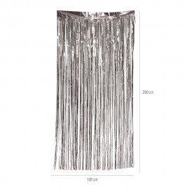 Cortina metalizada plata