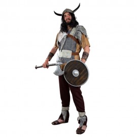 Disfraz de vikingo gris