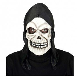 Careta de calavera con capucha