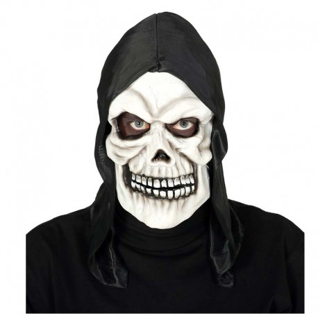 Careta de calavera con capucha