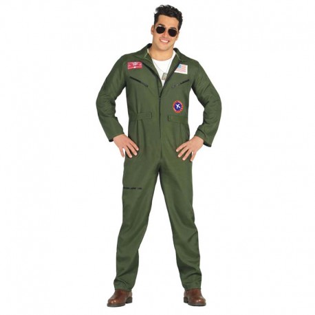 Disfraz de piloto de caza talla XL