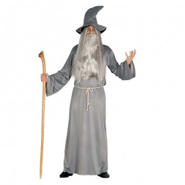 Disfraz de mago gris talla L
