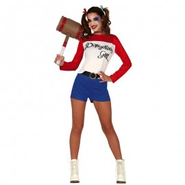 Disfraz de Harley Quinn corta talla M