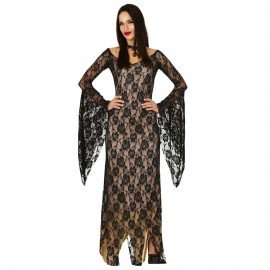 Disfraz de Morticia calado talla M