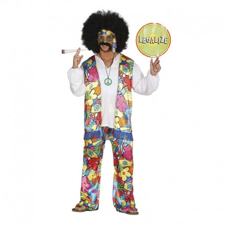 Disfraz de hippie Man talla L