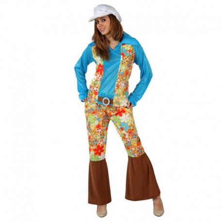 Disfraz de hippie chica flores