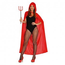 Capa roja de terciopelo con capucha