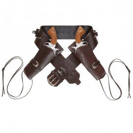 Cartuchera doble marron de lujo