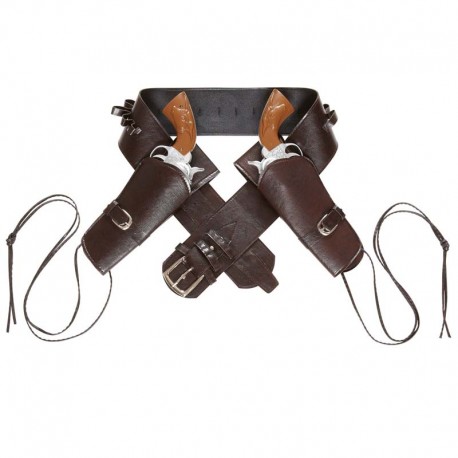 Cartuchera doble marron de lujo