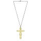 Crucifijo dorado con cadena