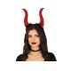 Diadema cuernos diablesa rojos